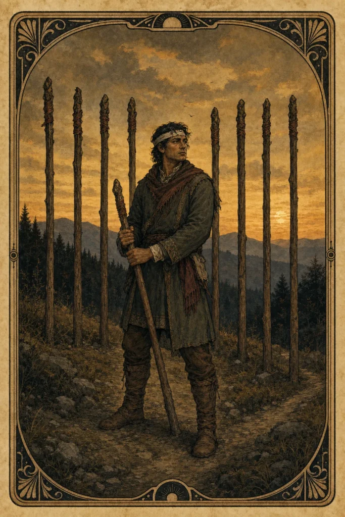 Nine of Wands Tarot Card