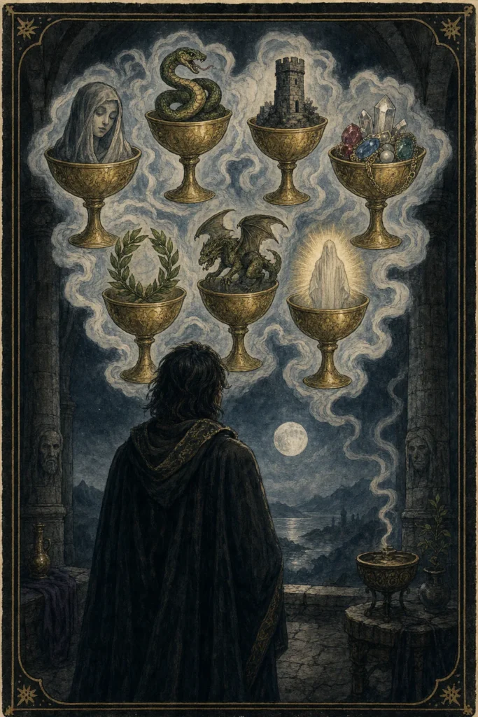 Seven of Cups Tarot Card