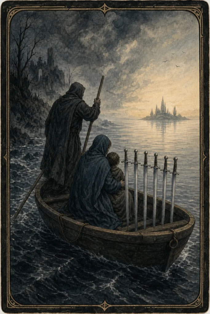 Six of Swords Tarot Card