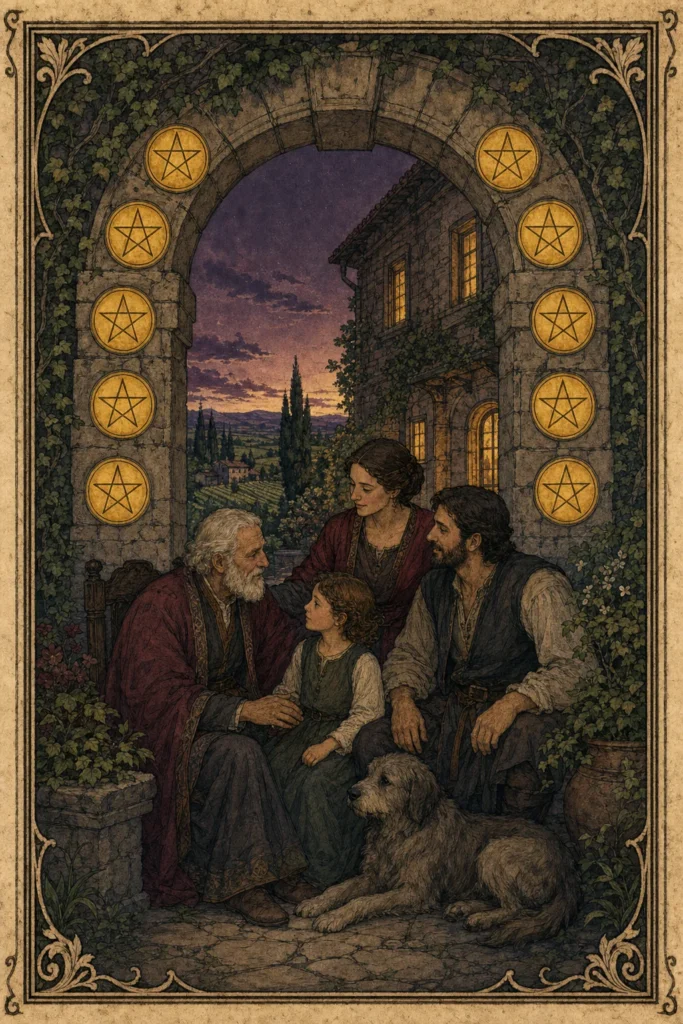 Ten of Pentacles Tarot Card