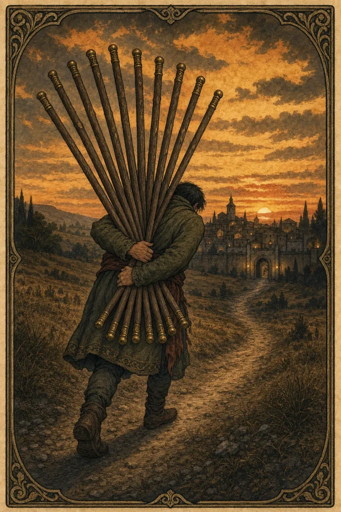 Ten of Wands Tarot Card