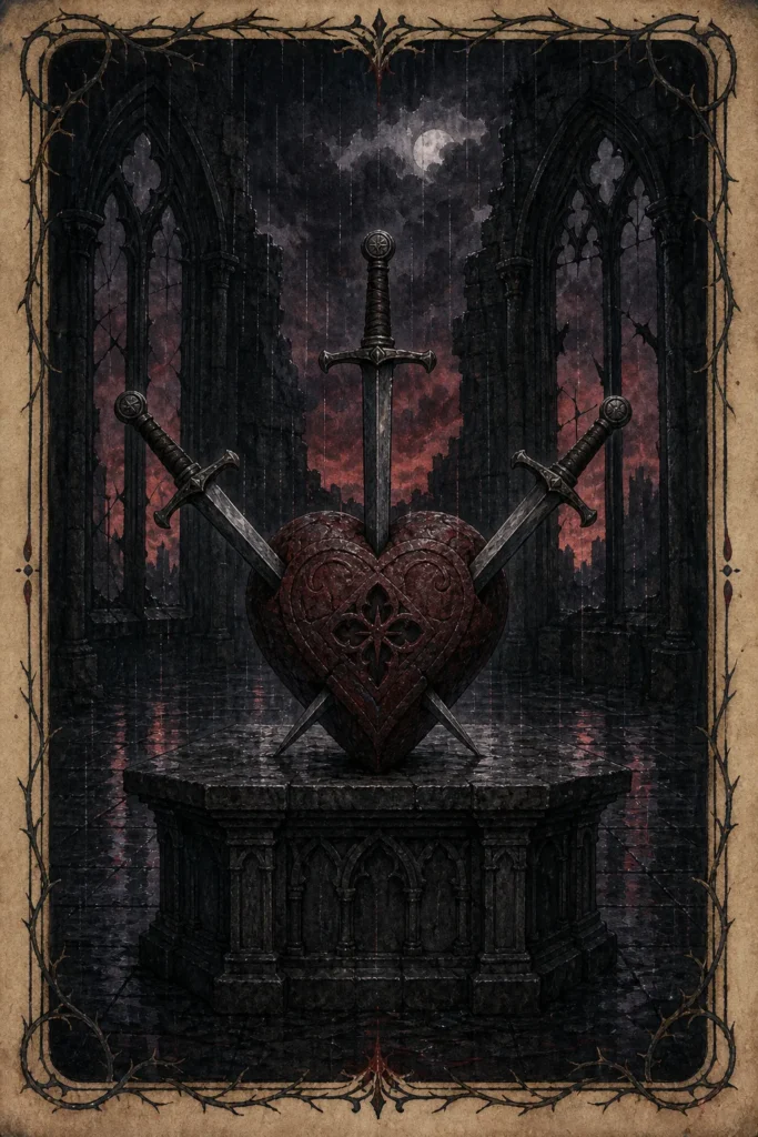 Three of Swords Tarot Card